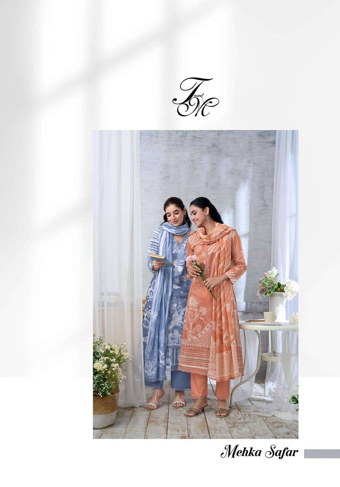 MEHKA SAFAR By T&M 528 TO 533 series Beautiful Festive Suits Stylish Colorful Fancy Casual Wear Organdy Digital Print Dresses At Wholesale Price